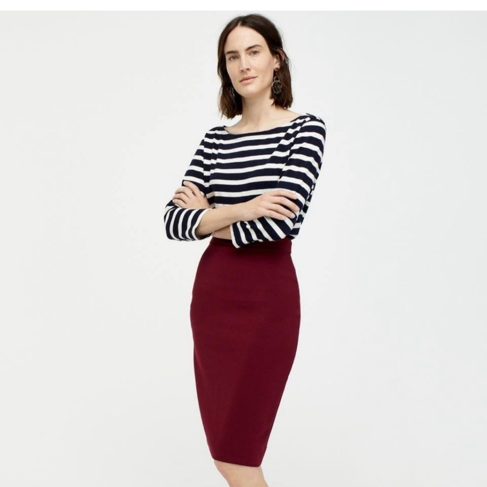 COPY - Jcrew wool skirt red burgundy Full length size 14